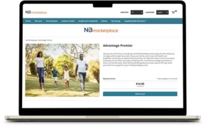 Laptop with NB Advantage Premier on the screen